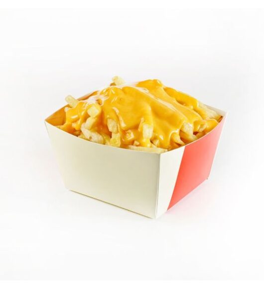 Crispy Potatoes with Cheddar Sauce